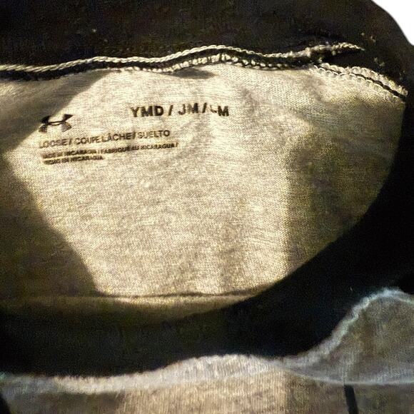 Under Armour Black/Gray Logo Long-Sleeve Tee - Youth Medium (YMD) - Picture 3 of 4